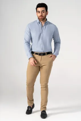 SMART SHIRT BLUE TEXTURED