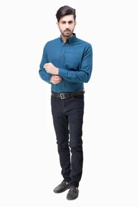 Smart shirt Button Down  FUll sleeve Blue