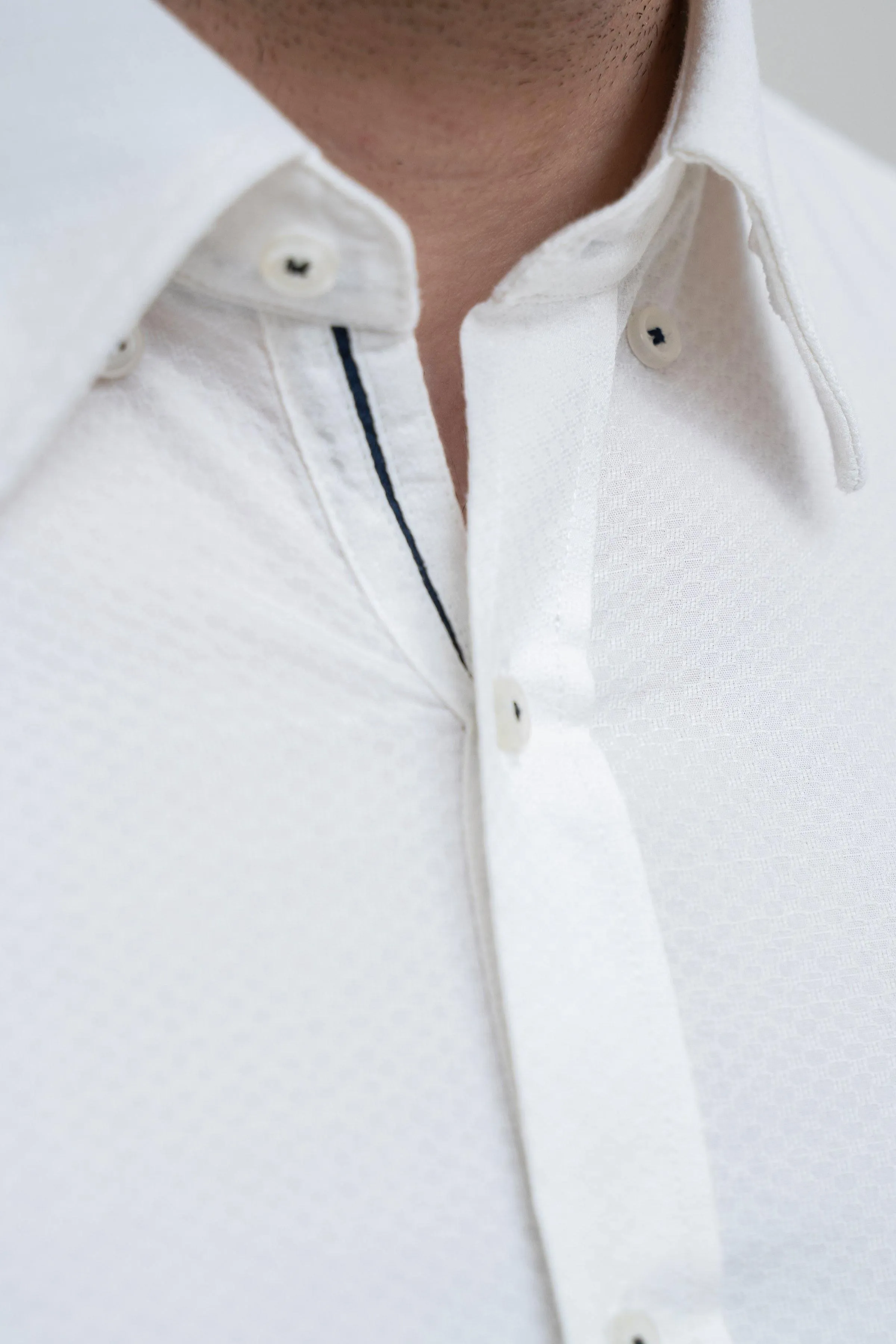 SMART SHIRT BUTTON DOWN FULL SLEEVE OFF WHITE