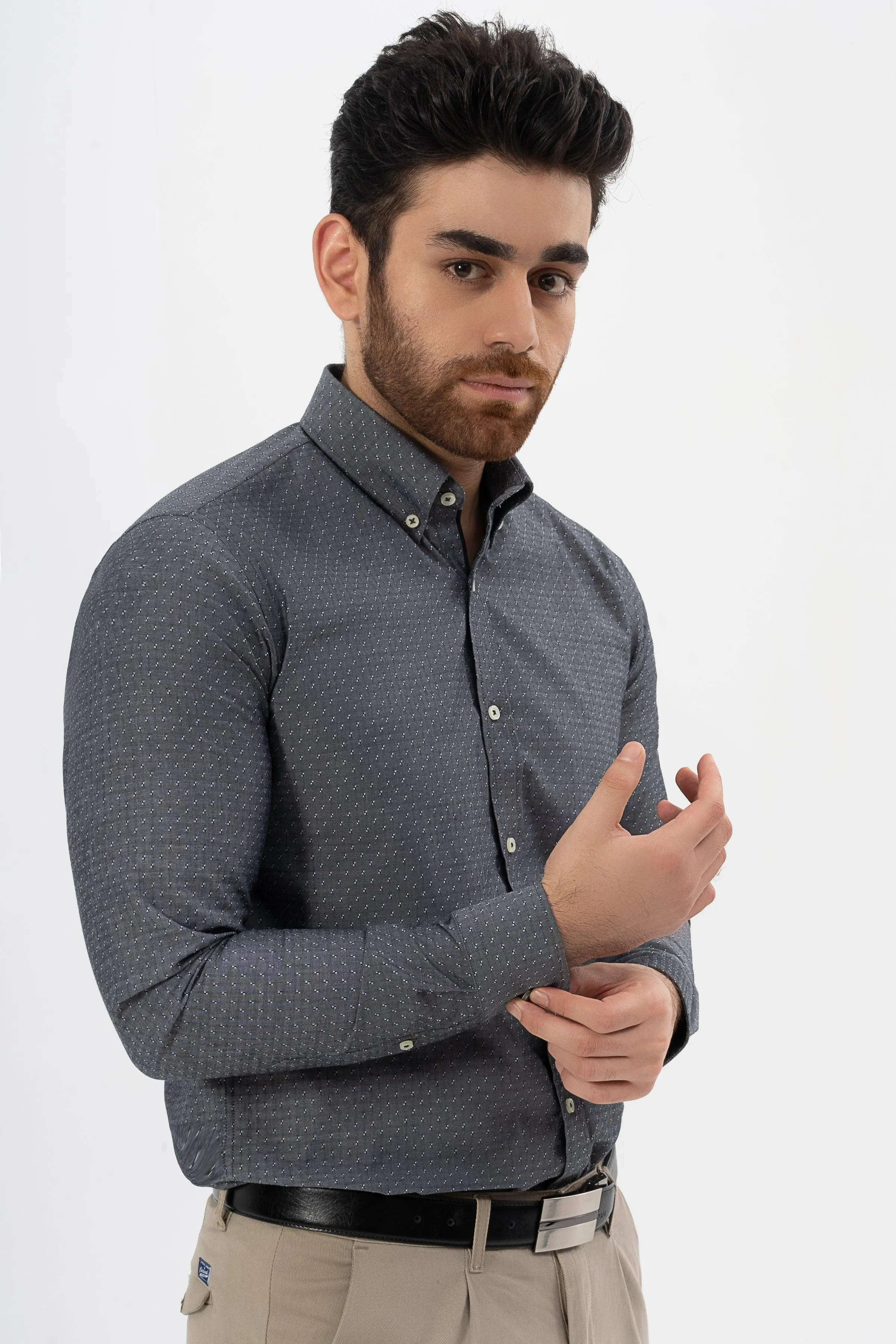 SMART SHIRT CHARCOAL GREY