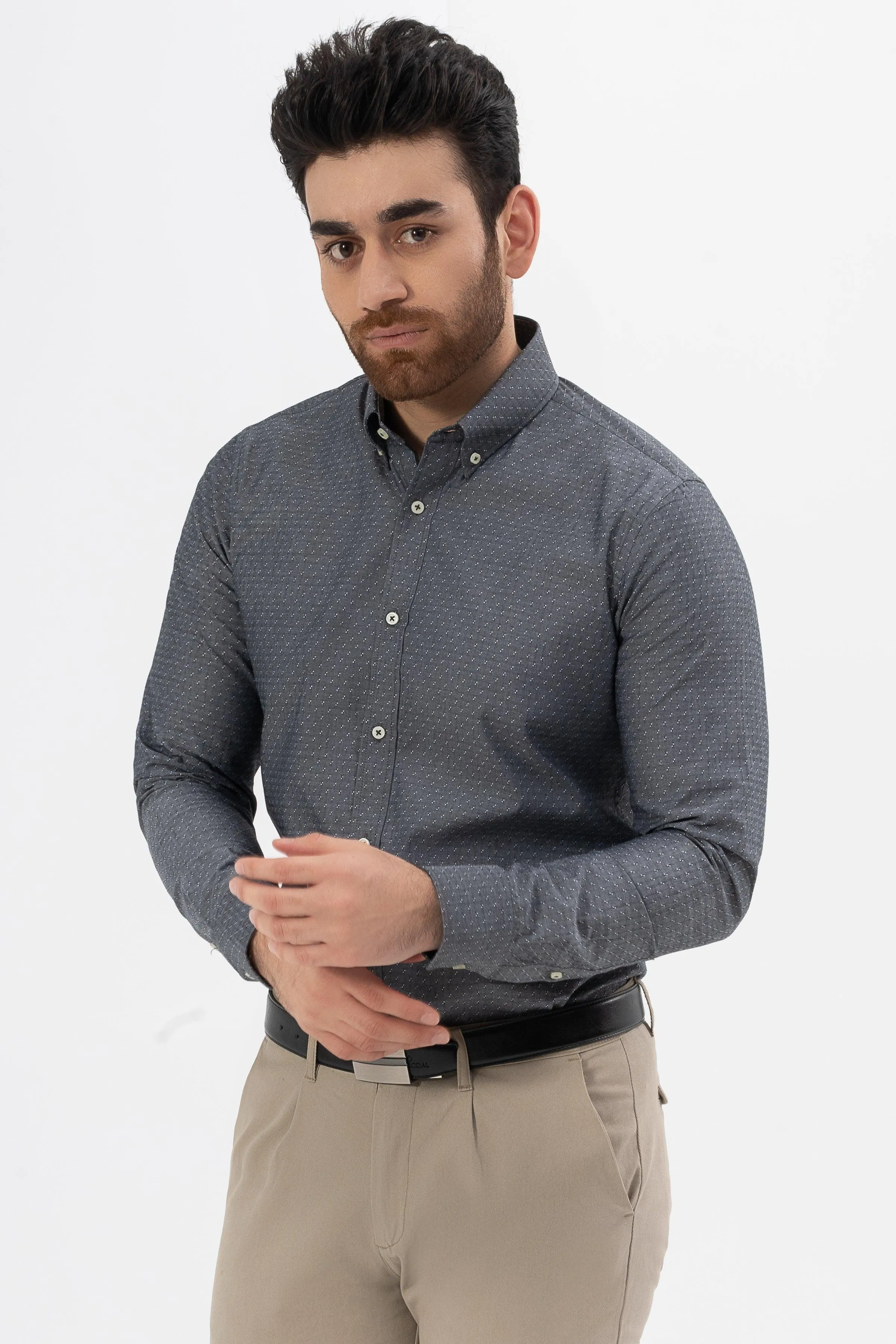 SMART SHIRT CHARCOAL GREY