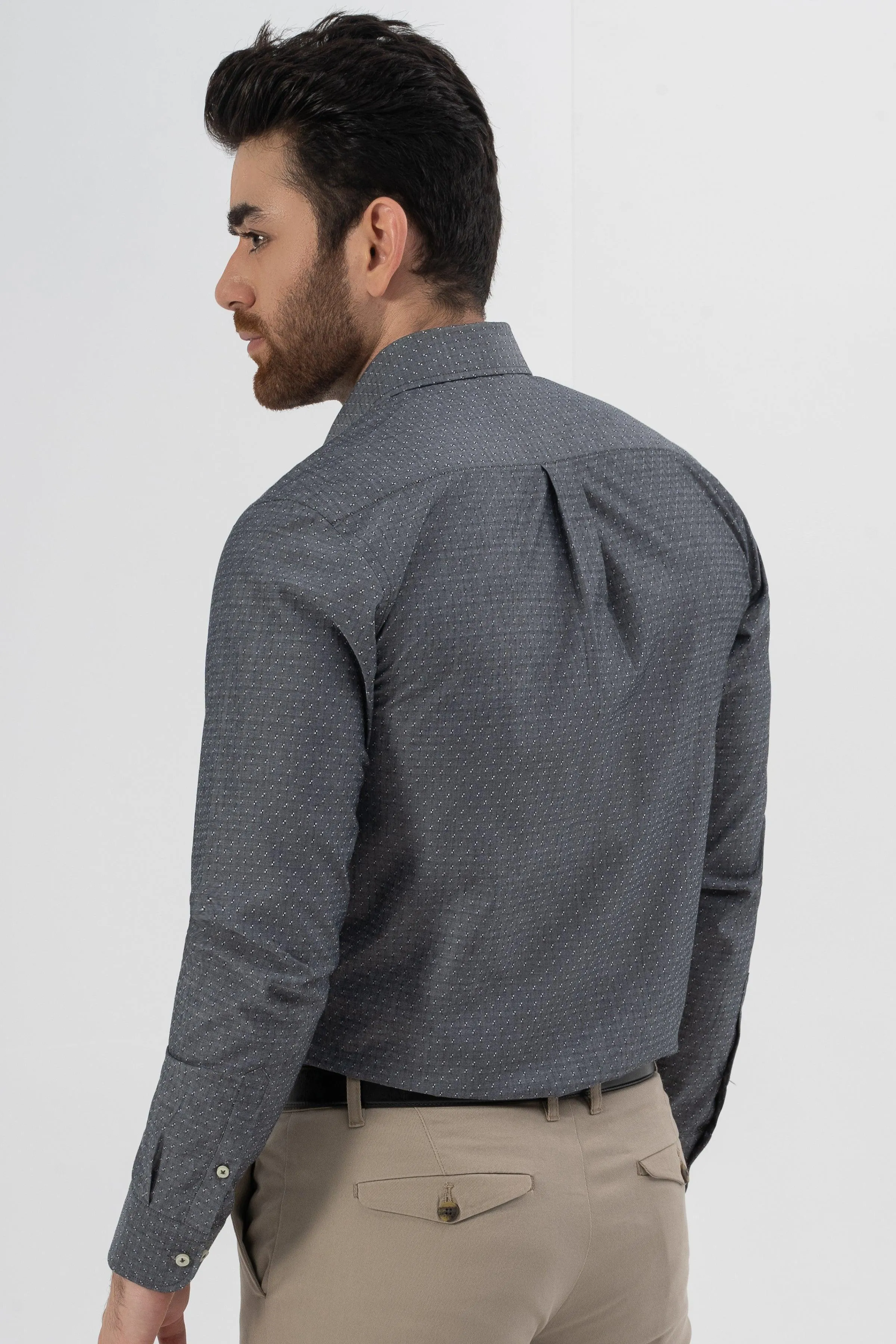 SMART SHIRT CHARCOAL GREY