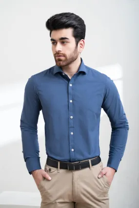 SMART SHIRT FRENCH COLLAR BLUE