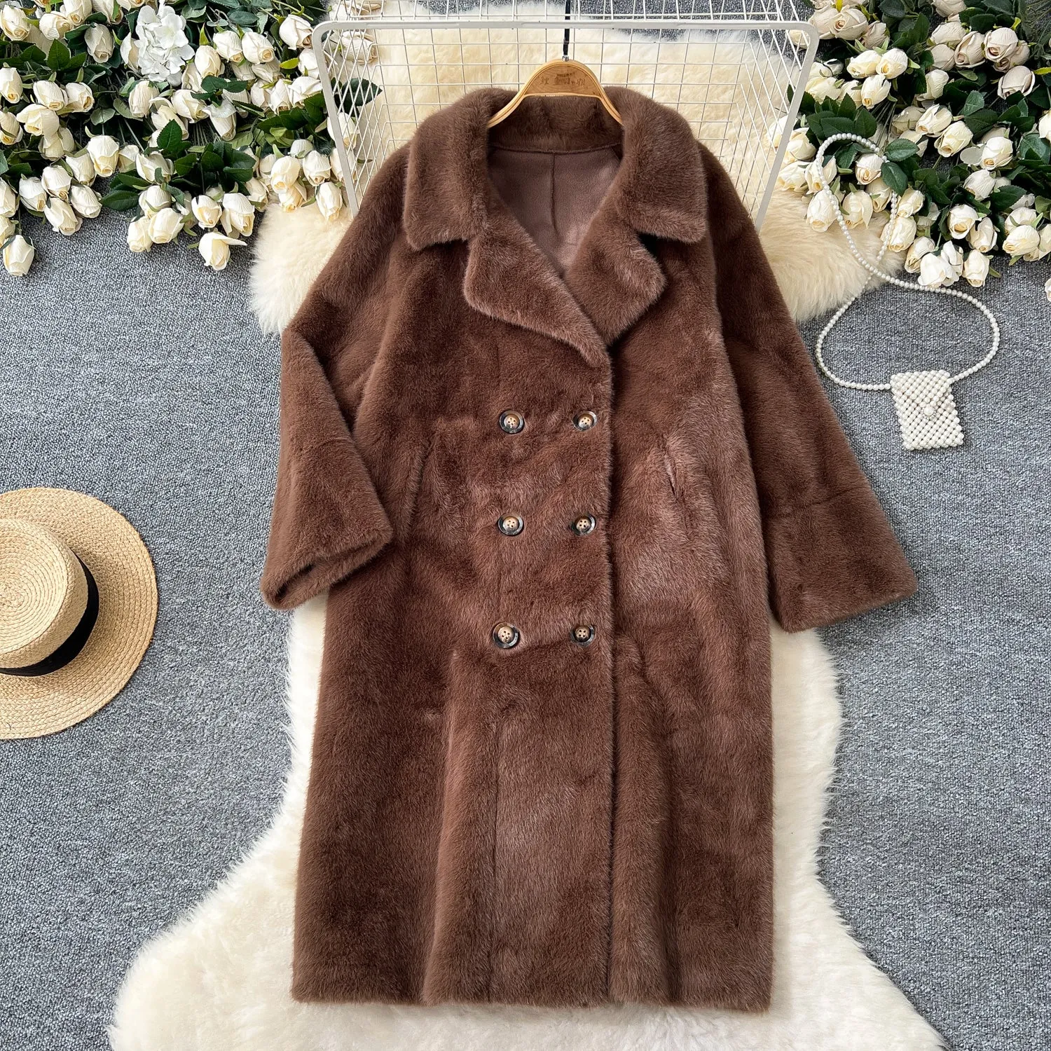 Thermal Soft Imitation Furry Coat