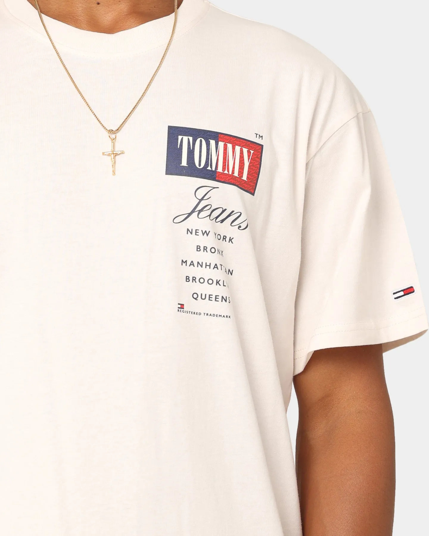 Tommy Jeans TJM Relaxed Timeless Tommy T-Shirt Ancient White