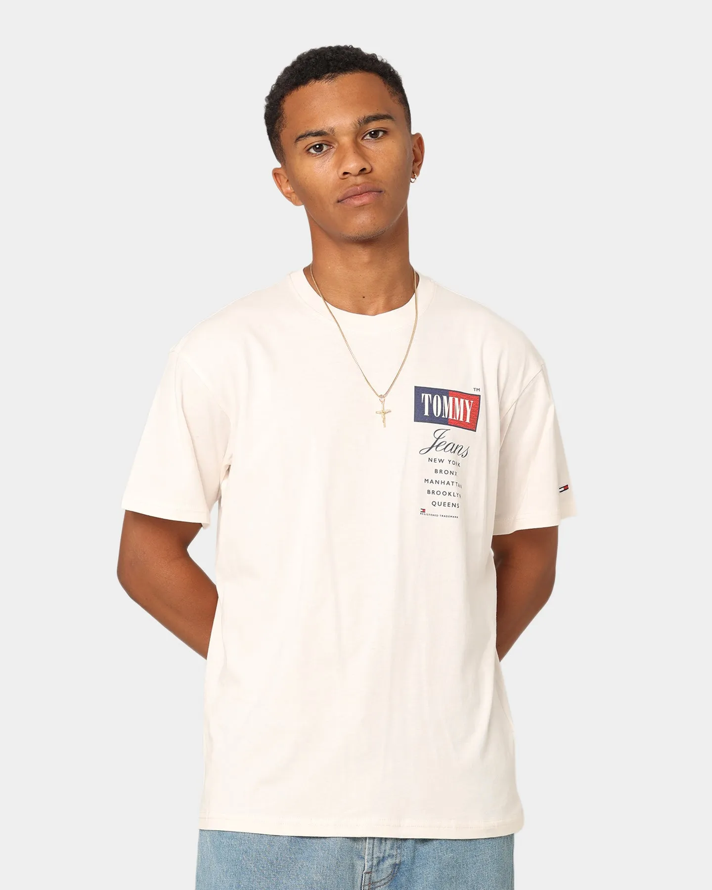 Tommy Jeans TJM Relaxed Timeless Tommy T-Shirt Ancient White