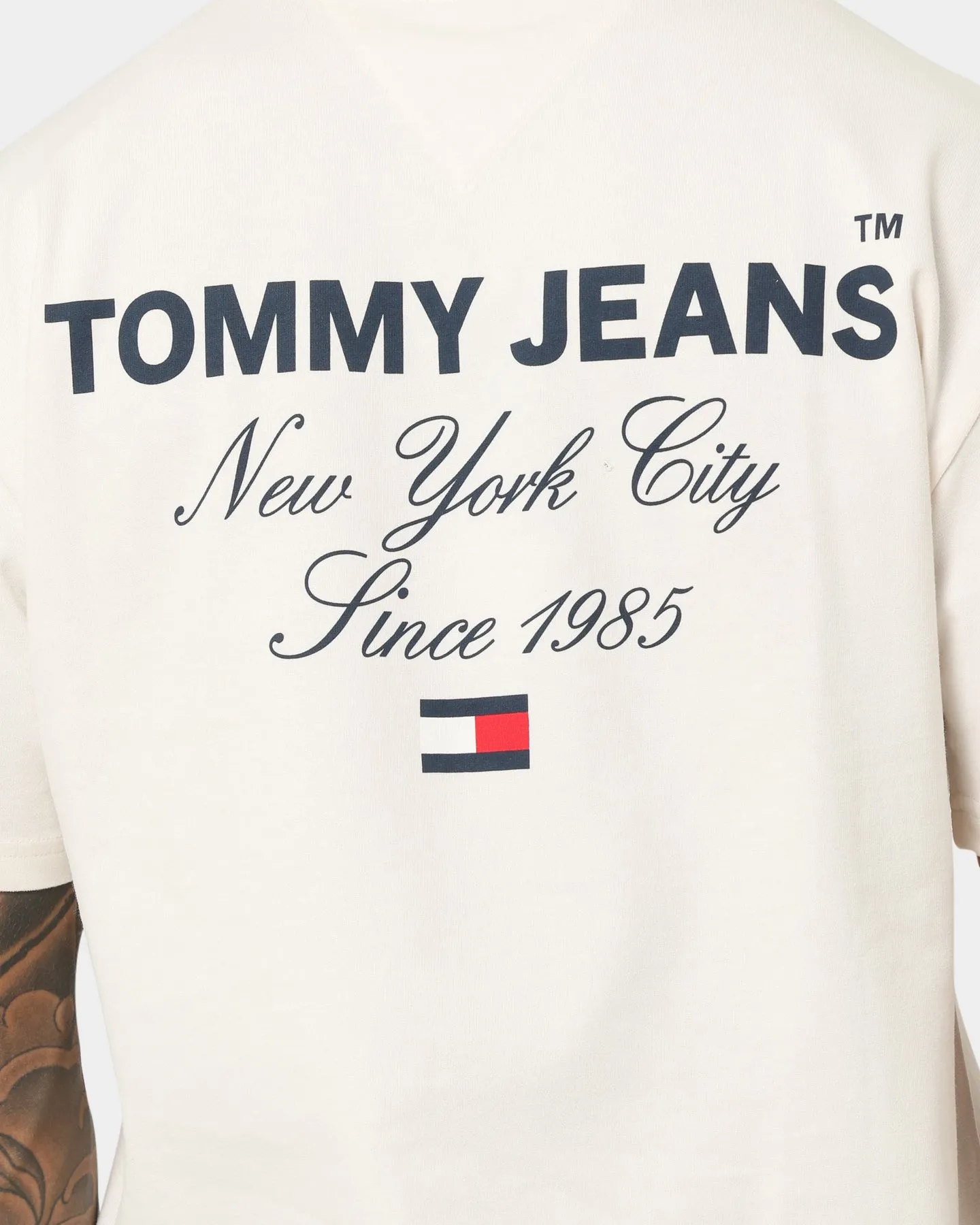 Tommy Jeans TJM Timeless Font T-Shirt Ancient White