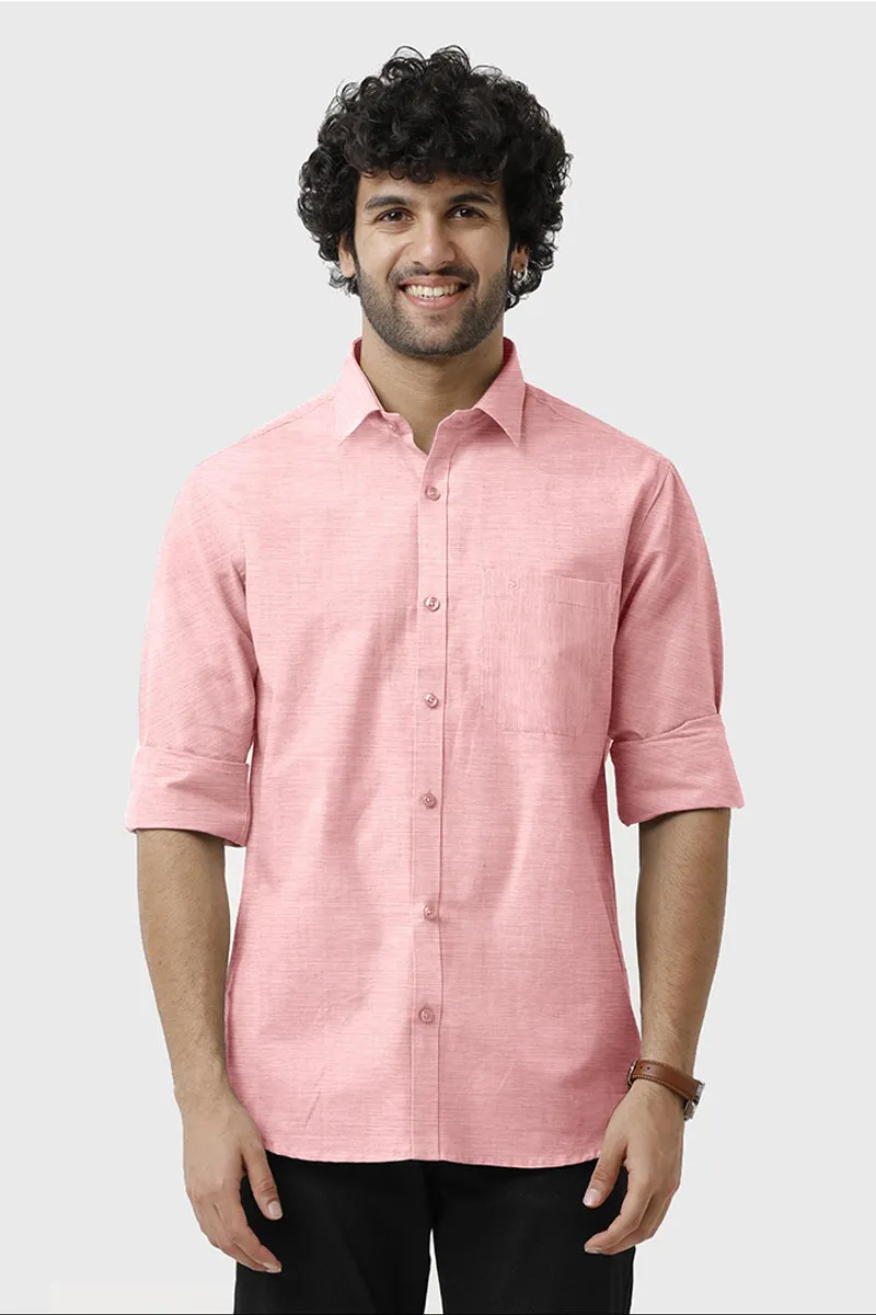 Tuscany - Rose Pink Formal Shirts for Men | Ariser