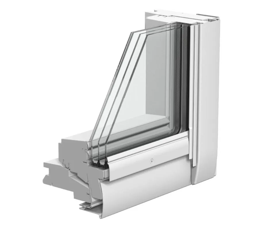 VELUX GGL MK04 2069 Solar UV Heat Protection Glazing White Painted Centre-Pivot Window (78 x 98 cm)