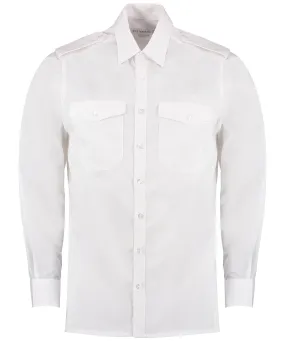 White - Pilot shirt long sleeved