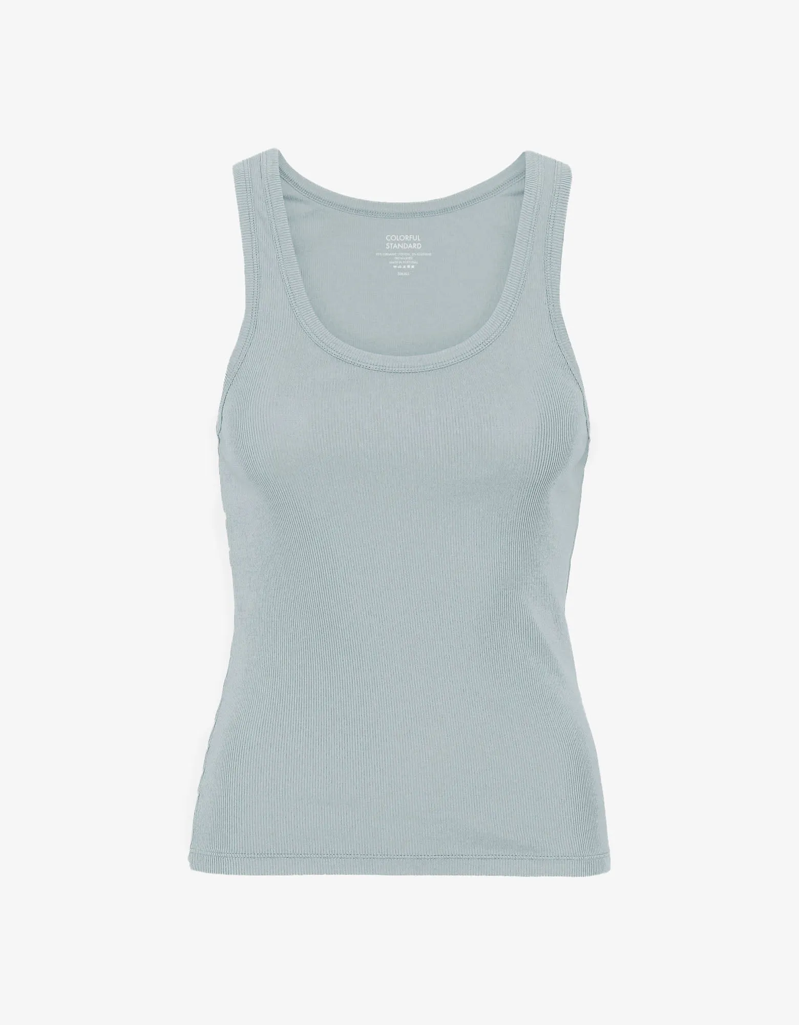 Women Organic Rib Tank Top - Cloudy Grey