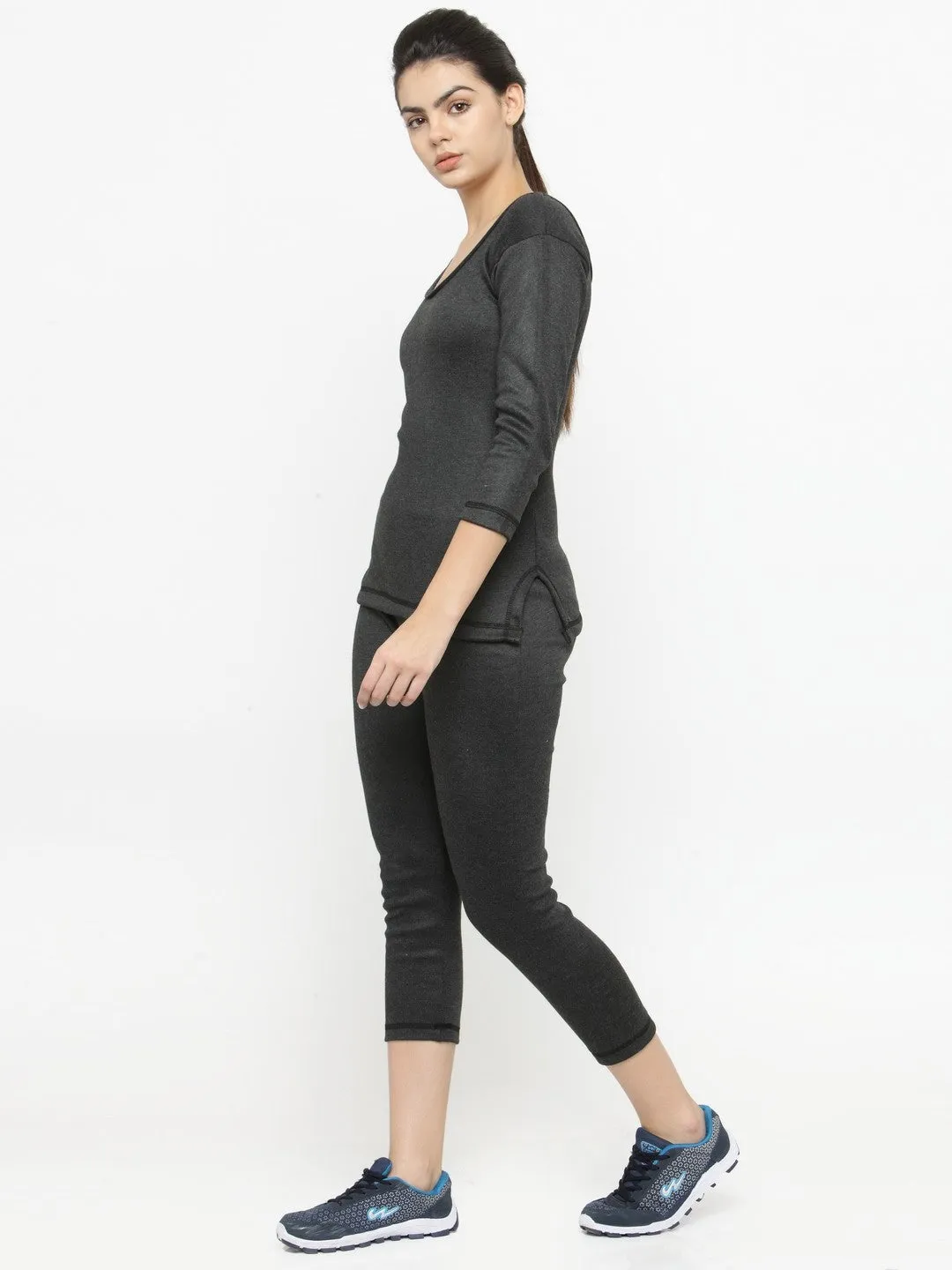 WOMEN'S FULL SLEEVES THERMAL TOP AND BOTTOM SET