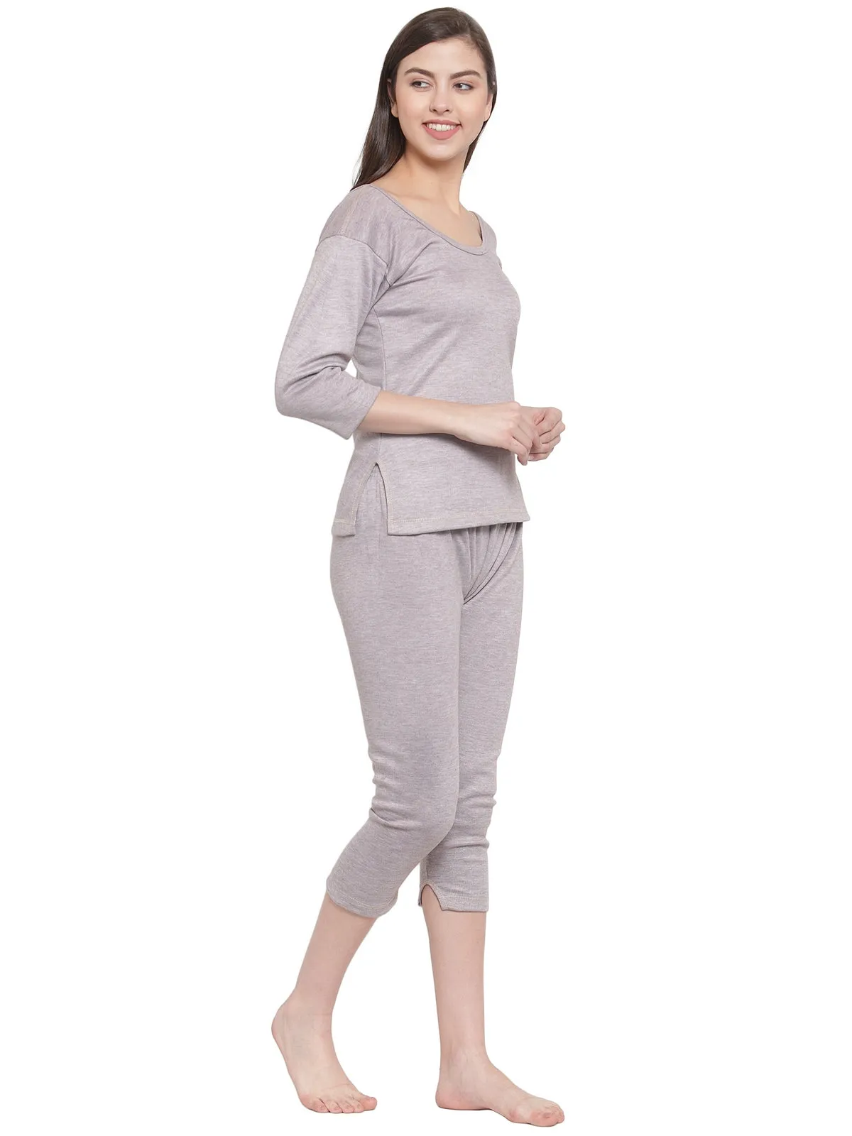 WOMEN'S FULL SLEEVES THERMAL TOP AND BOTTOM SET