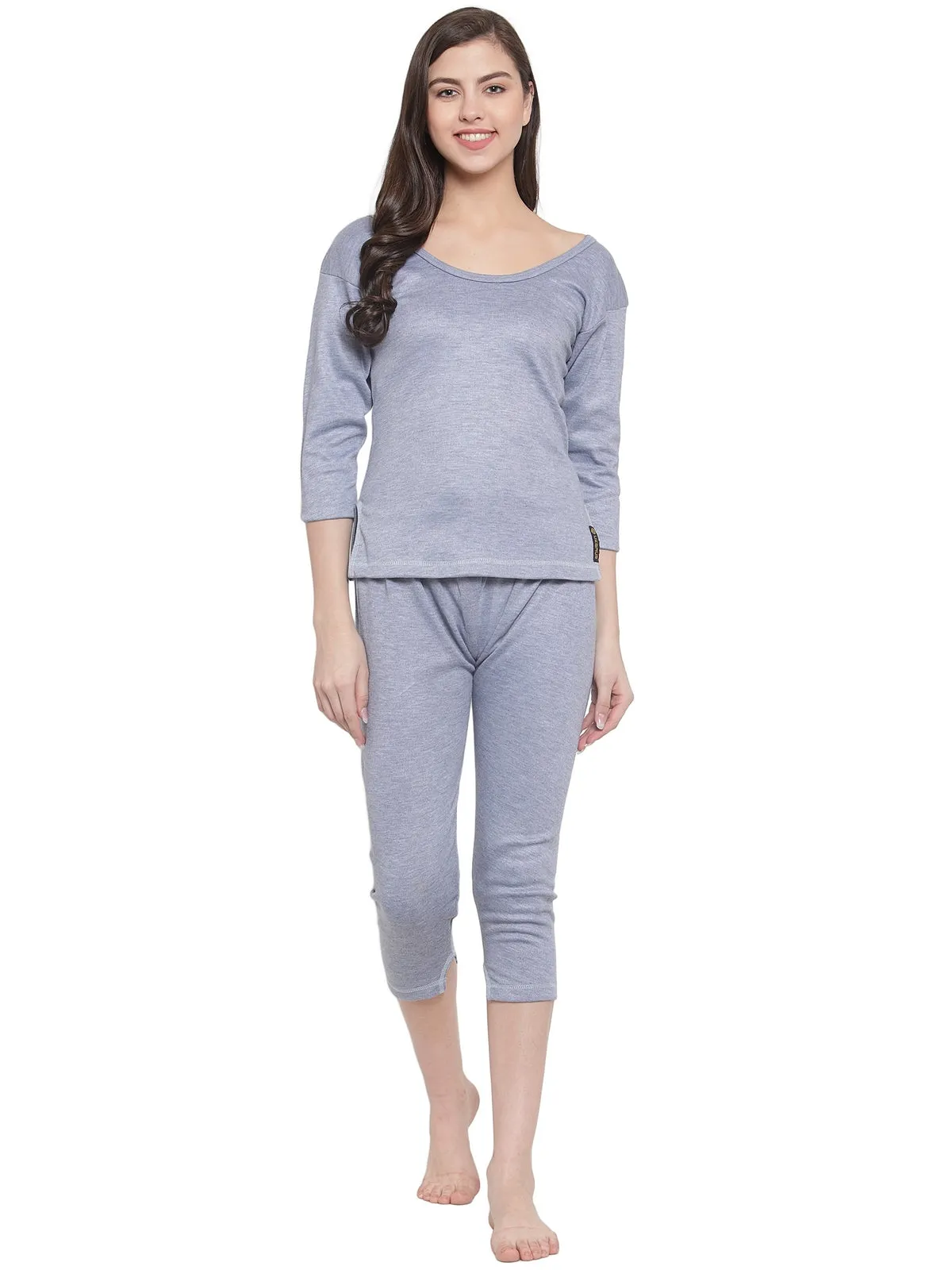 WOMEN'S FULL SLEEVES THERMAL TOP AND BOTTOM SET