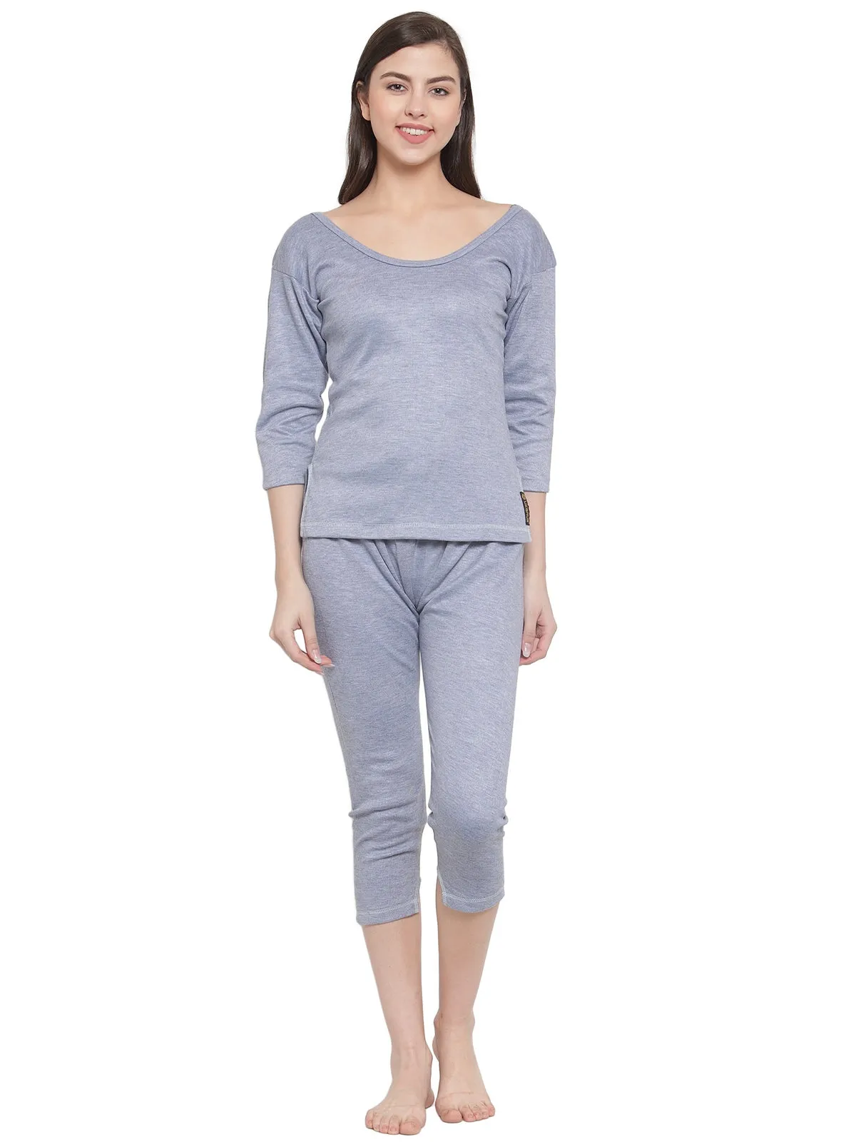 WOMEN'S FULL SLEEVES THERMAL TOP AND BOTTOM SET