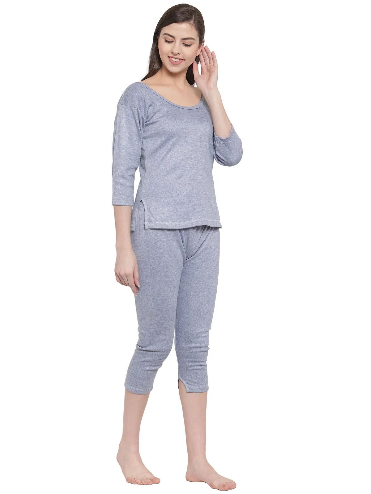 WOMEN'S FULL SLEEVES THERMAL TOP AND BOTTOM SET